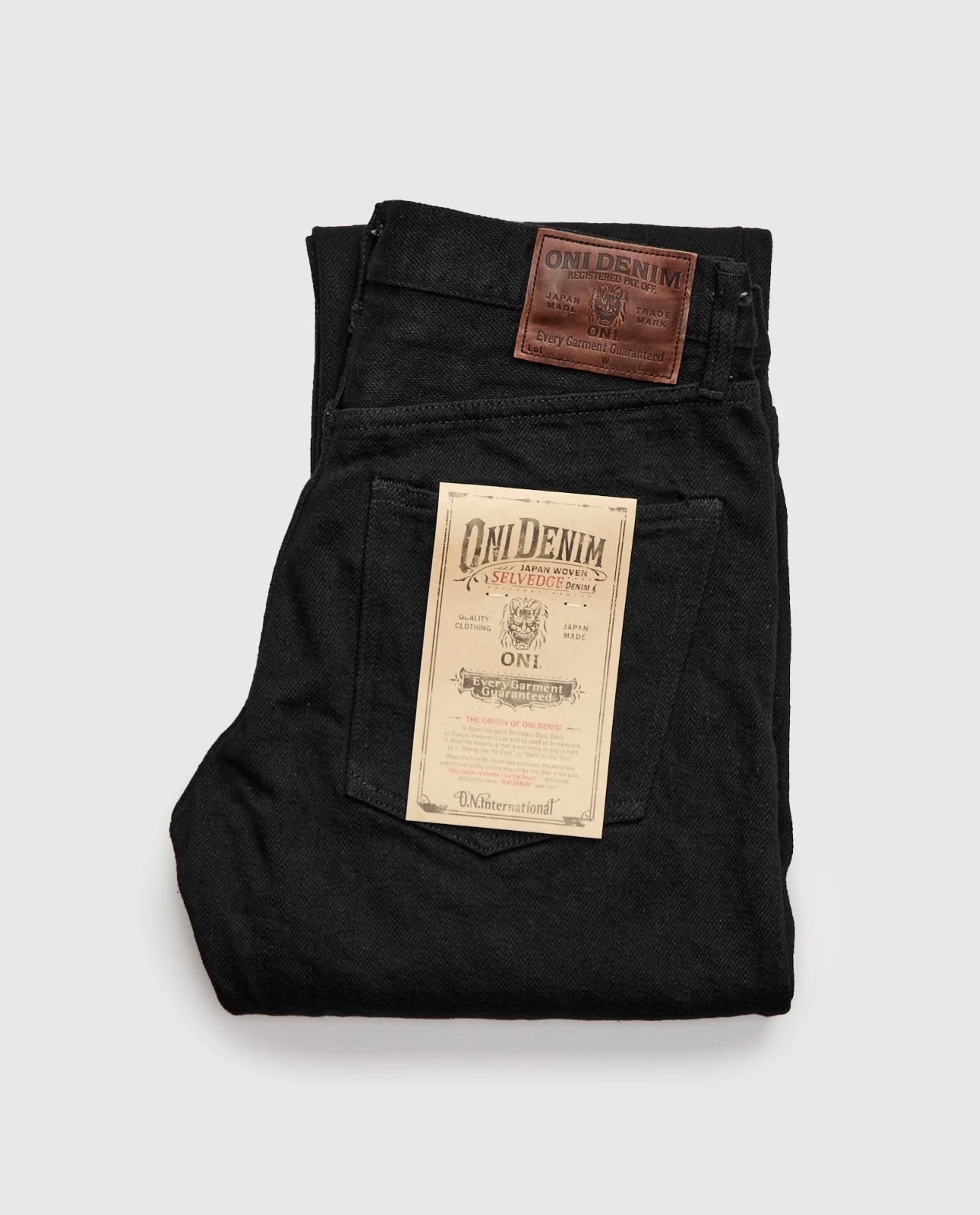 Oni Denim ONI-288ZRBKBK 20oz Secret Black Denim Regular Straight