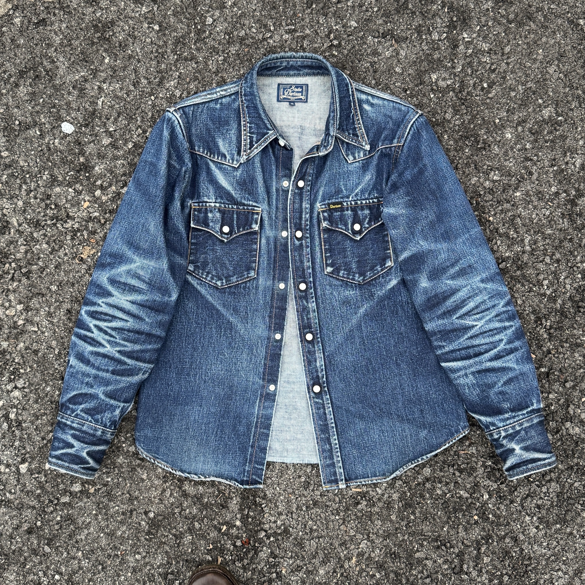 Studio D'Artisan 14oz. Selvedge Denim Western Shirt
