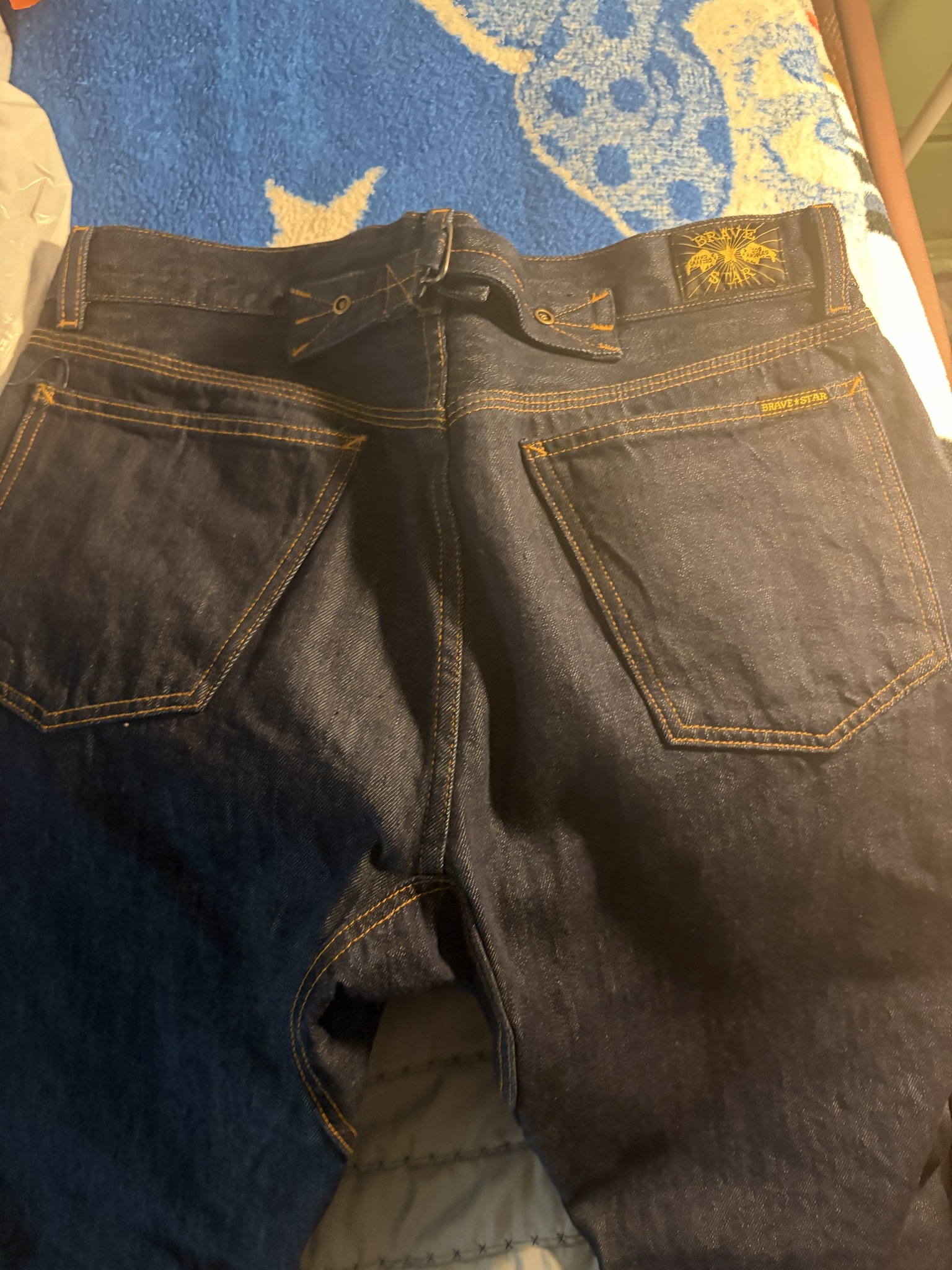 Brave Star Selvage Cone mills stf buckle back