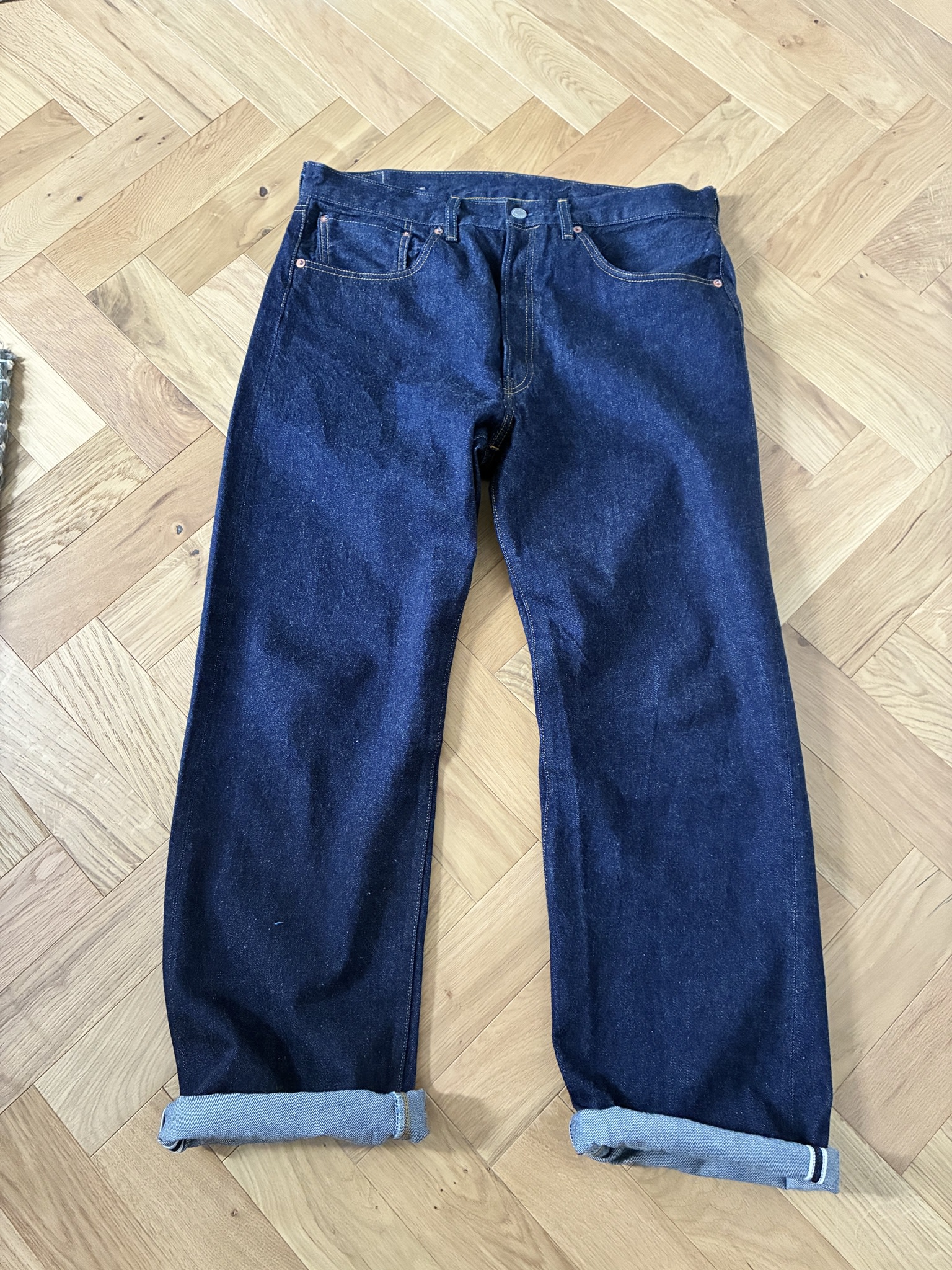 Levi's Vintage Clothing LVC 1955 501 Jeans - Indigo Rinse (12oz Japanese selvedge - rinsed)