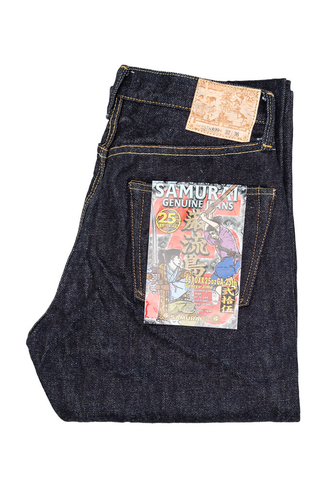 Samurai Jeans S510XX25ozGA-25th Ganryujima 25oz Denim Jeans - Straight Leg